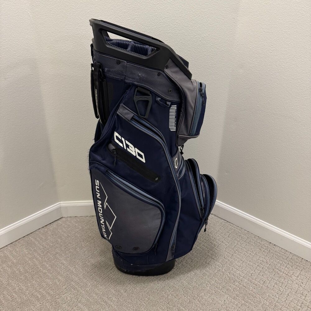 Sun Mountain C-130 Golf Cart Bag Navy Blue Grey 14-Way Divider